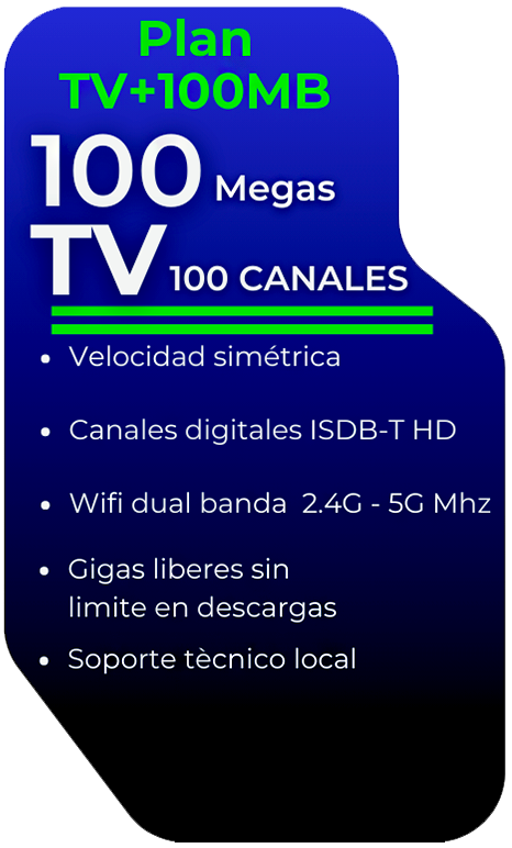 Plan TV +100 Megas +...